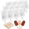 Sakolla 3 Pack Large Popsicle Molds 4 Cavities Collection