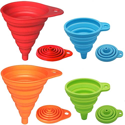 Smart Home KongNai Kitchen Funnel Set 4 Pack, Small and Large, Kitchen Collection