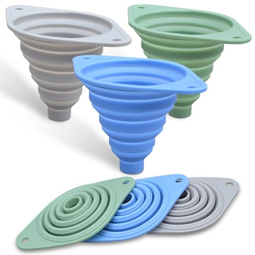 Minimalist Kitchen Funnel Set 3 Pack,Funnels for Kitchen Collection