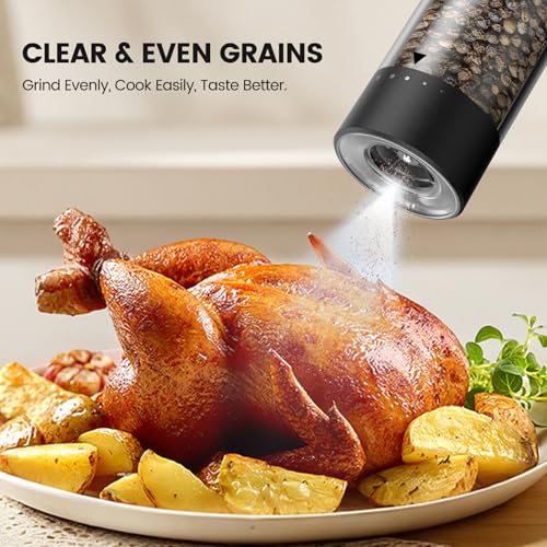 Electric Salt and Pepper Grinder Set - Rechargeable Automatic Essentials