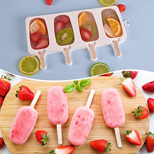 Sakolla 3 Pack Large Popsicle Molds 4 Cavities Collection